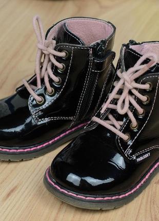 Ботинки на девочку pablosky kids lisa испания в стиле dr. martens 22р.4 фото