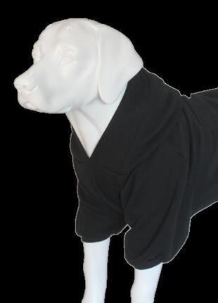 Худі для собак оверсайз з капюшоном тепле black xs-7xl 3xl4 фото
