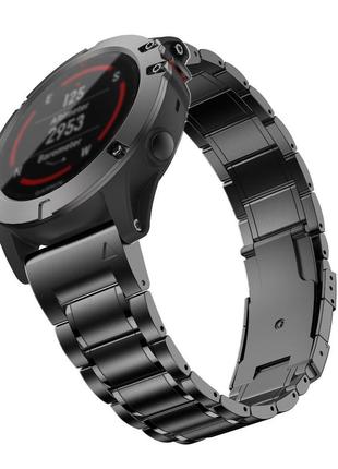 Титановый браслет для garmin fenix 7/fenix 6-6 pro/6 supphire/fenix 5-5plus/quatix 5|quick fit / 22 мм1 фото