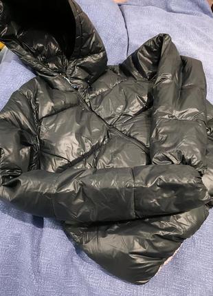 Пуховик стильний жиночий  зимовий укорочений bershka puffer, м1 фото