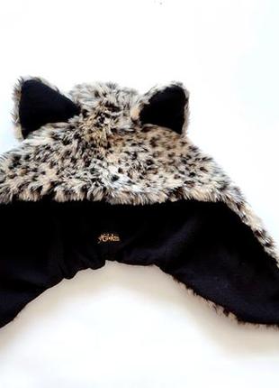 Шапка для дорослих леопардова hawkins шапочка шарф балаклава з вушками зимова тепла фліс леопард подвійна ушанка5 фото