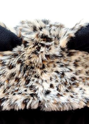 Шапка для дорослих леопардова hawkins шапочка шарф балаклава з вушками зимова тепла фліс леопард подвійна ушанка6 фото