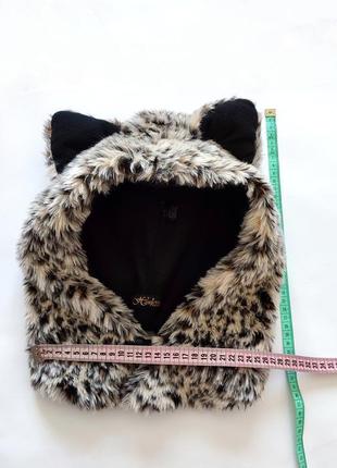 Шапка для дорослих леопардова hawkins шапочка шарф балаклава з вушками зимова тепла фліс леопард подвійна ушанка2 фото