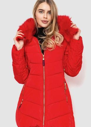 Куртка женская демисезонная, цвет красный1 фото