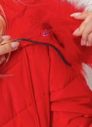 Куртка женская демисезонная, цвет красный5 фото