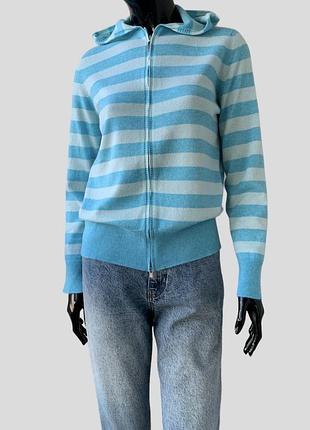 Кашеміровий зип худі светр кардиган на блискавці з капюшоном hawick cashmere шотландський кашемір