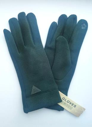 Жіночі рукавички на флісі з сенсором.1 фото