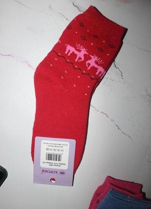 Шкарпетки махрові бавовна з оленями3 фото