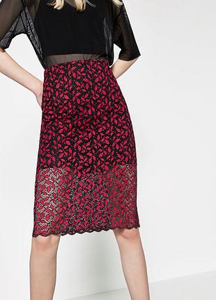 Спідниця кружевна, м, zara