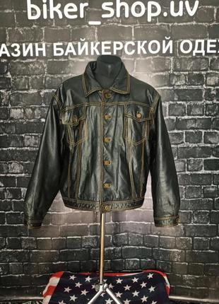 Куртка, куртка кожаная, куртка кожаная мужская, куртка байкерская, мото куртка, пилот, ретро, винтаж, бомбер, pilot, bomber, vintage2 фото