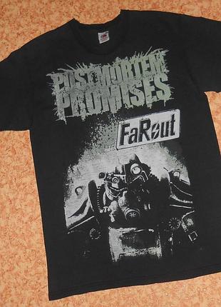 Футболка postmortem promises/farout/fallout/deathcore/рок мерч/vintage