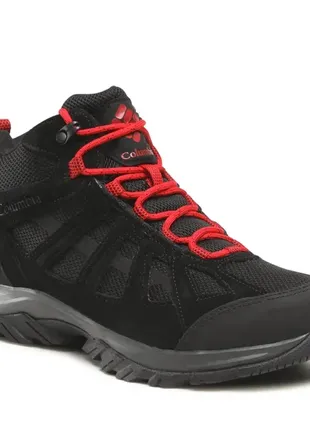 Черевики чоботи columbia redmond iii mid waterproof bm0168 black mountain red2 фото