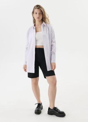 Рубашка в смужку полоску подовжена