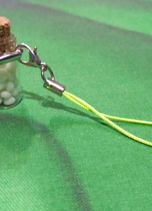 Стильный брелочек 10 видео-светится в темноте-(бирюза).