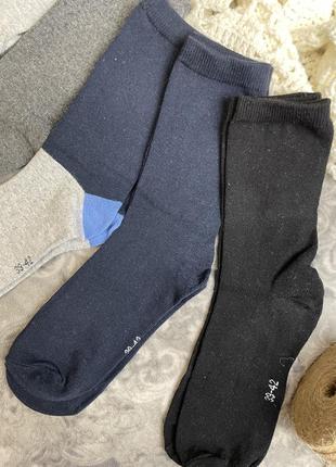 Чоловічі шкарпетки livergy 39 40 41 42 якісні німеччина бавовна набір носків сині сірі чорні3 фото