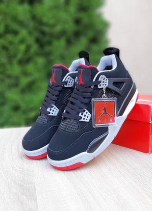 ❄️зима
air jordan 4 retro ppsg paris saint germain черные с красным