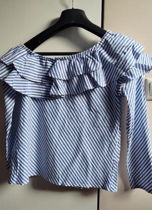Блуза з воланами асиметрична5 фото