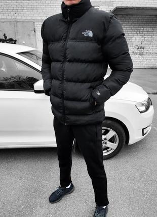 Зимовий пуховик the north face 700 чорний❄️