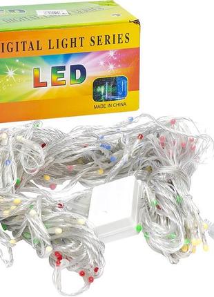 Гірлянда електрична штора 3*2 метра 180l кольорова led d-4