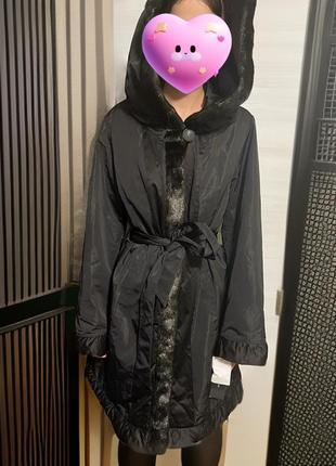 Женское пальто jones new york с искусственным мехом