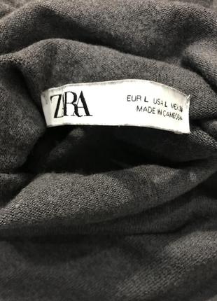 Zara платье гольф l серое zara трикотажное платье миди на запахе размер l10 фото