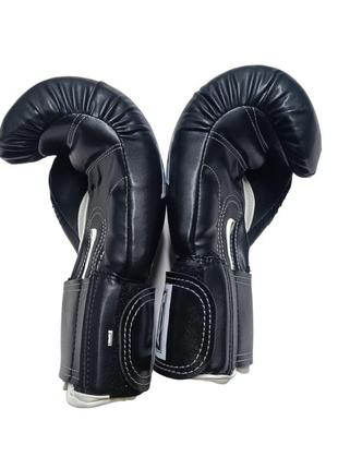 Боксерские перчатки everlast 8 oz стрейч черные5 фото