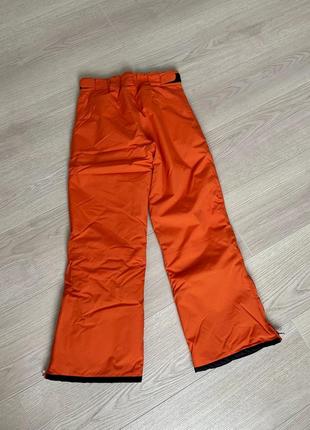 Лыжные брюки xxs на рост 134/140 на 9-10 лет от crane teens в насыщенном оранжевом цвете5 фото