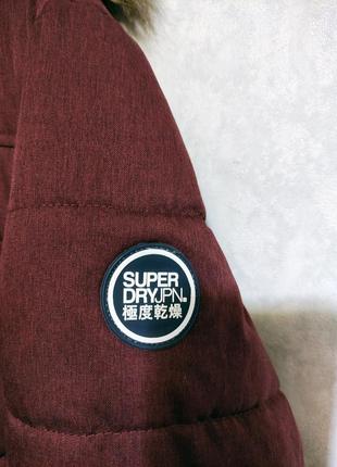 Теплая куртка пуховик superdry original england размер м7 фото