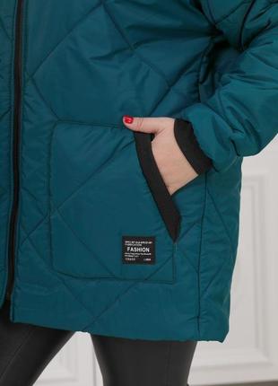 Женская куртка на еврозима свободного кроя 46-60 размеры2 фото