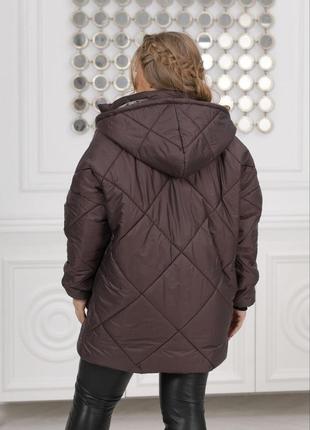 Женская куртка на еврозима свободного кроя 46-60 размеры8 фото