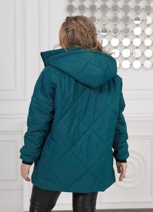 Женская куртка на еврозима свободного кроя 46-60 размеры3 фото