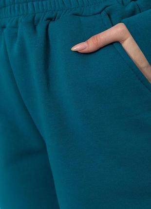 Спорт костюм жіночий на флісі, колір смарагдовий4 фото