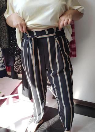 Стильні брюки в смужку від f&f🌼1 фото