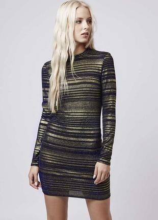 Круте стильне брендове плаття "topshop" з люрексом. розмір uk10/eur38.5 фото