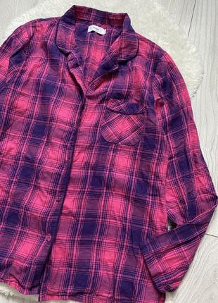 Піжама сорочка для сну бавовняна рожева3 фото