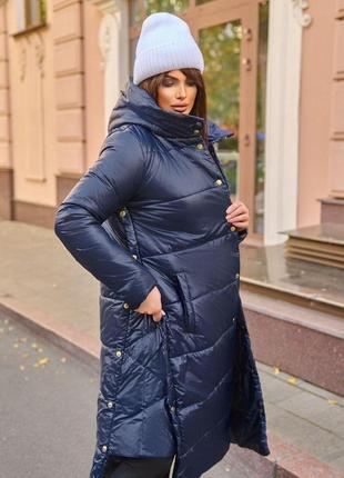 Женское пальто зимнее 50-6410 фото