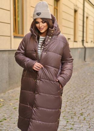 Женское пальто зимнее 50-641 фото