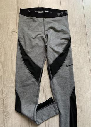 Nike pro hyperwarm теплые лосины для холодной погоды леггинсы5 фото