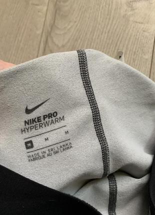 Nike pro hyperwarm теплые лосины для холодной погоды леггинсы8 фото