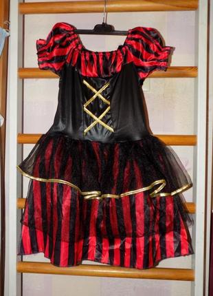 Новогодний костюм, платье пиратки, разбойницы на рост 134-140см2 фото