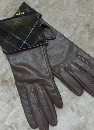 Перчатки осень-зима кожа жен.m-lр.barbour индии