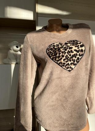 Піжама домашній одяг жіночий  теплий реглан серденько xs-m1 фото