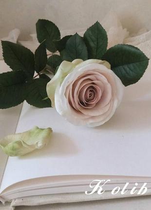 Троянда з фоамиирана декор для дому нев'януча флористика1 фото