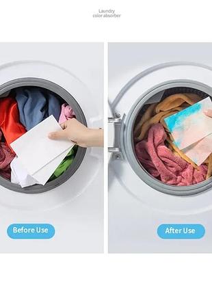Впитывающие цвет салфетки для стирки белья