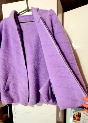 Куртка женская из меха альпаки большой размер 62-66. новый.3 фото