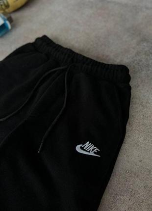 Мужские зимние спортивные штаны nike черные брюки плюшевые теплые найк (b)2 фото