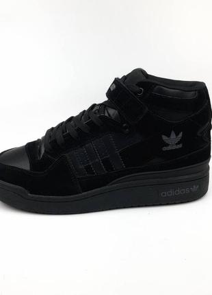 Adidas forum black suede