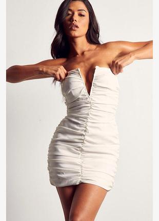 Сукня плаття святкова сукня білосніжна сукня зі збіркою misspap