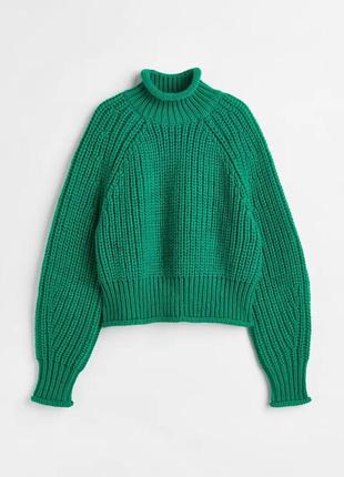 Вязаный теплый свитер с высоким воротом h&m - xs, s, m, l5 фото