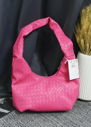 Нова рожева плетена сумка reserved